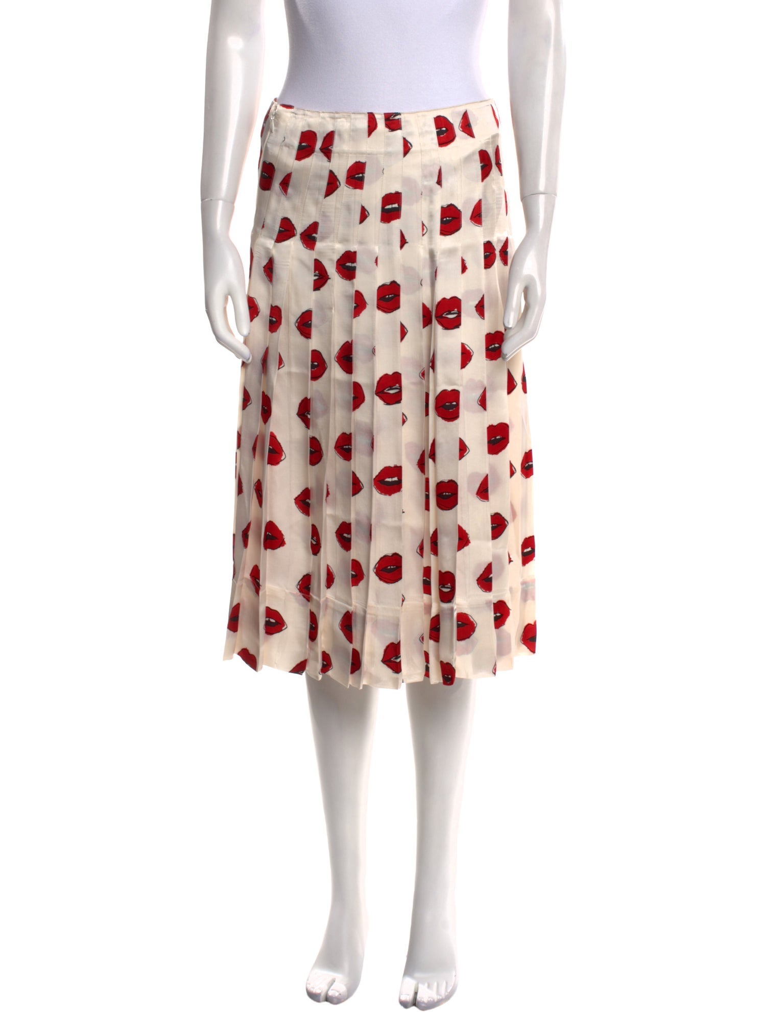 Khaite Printed Knee-Length Skirt