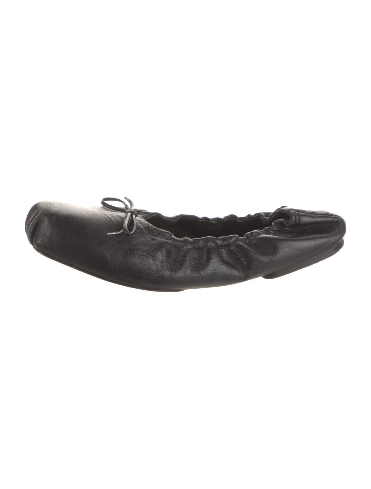 Khaite Leather Bow Accents Ballet Flats