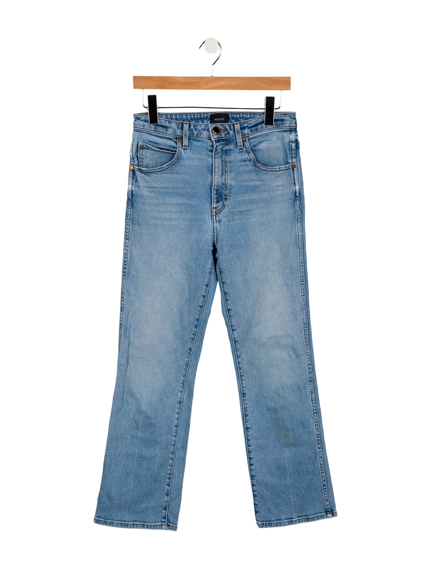 Khaite High-Rise Straight Leg Jeans