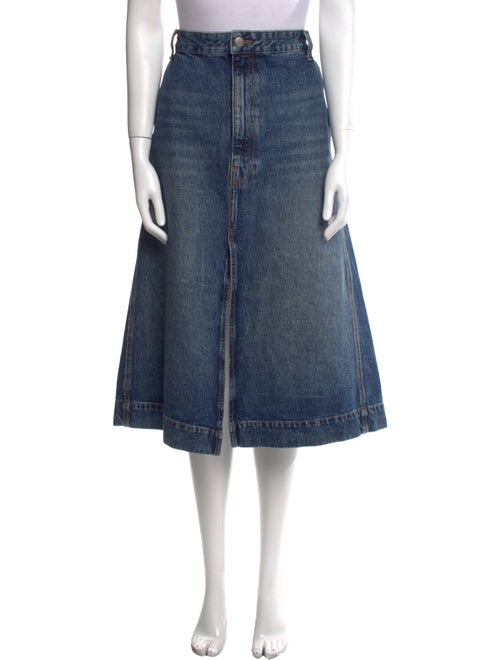 Khaite Distressed Accents Midi Length Skirt