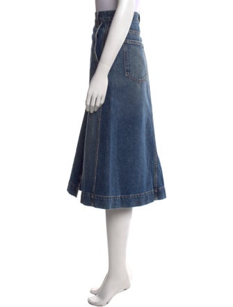 Khaite Distressed Accents Midi Length Skirt