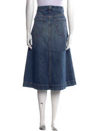 Khaite Distressed Accents Midi Length Skirt