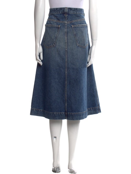 Khaite Distressed Accents Midi Length Skirt