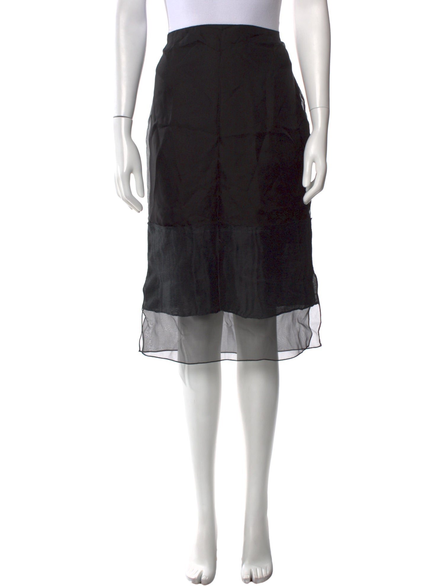 Khaite Silk Knee-Length Skirt