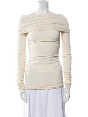 Khaite Virgin Wool Off-The-Shoulder Tunic