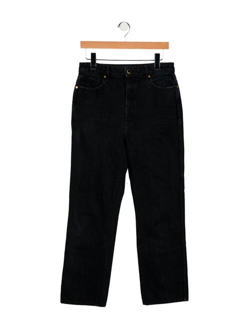 Khaite High-Rise Straight Leg Jeans