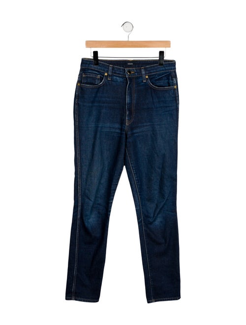 Khaite High-Rise Straight Leg Jeans