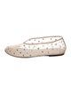 Khaite Mesh Crystal Embellishments Ballet Flats