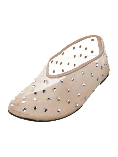 Khaite Mesh Crystal Embellishments Ballet Flats