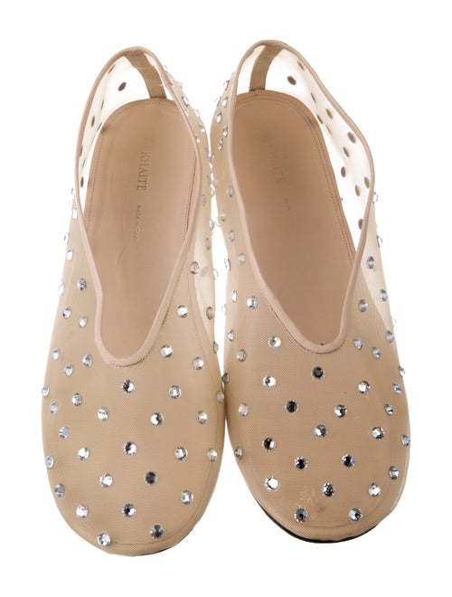 Khaite Mesh Crystal Embellishments Ballet Flats