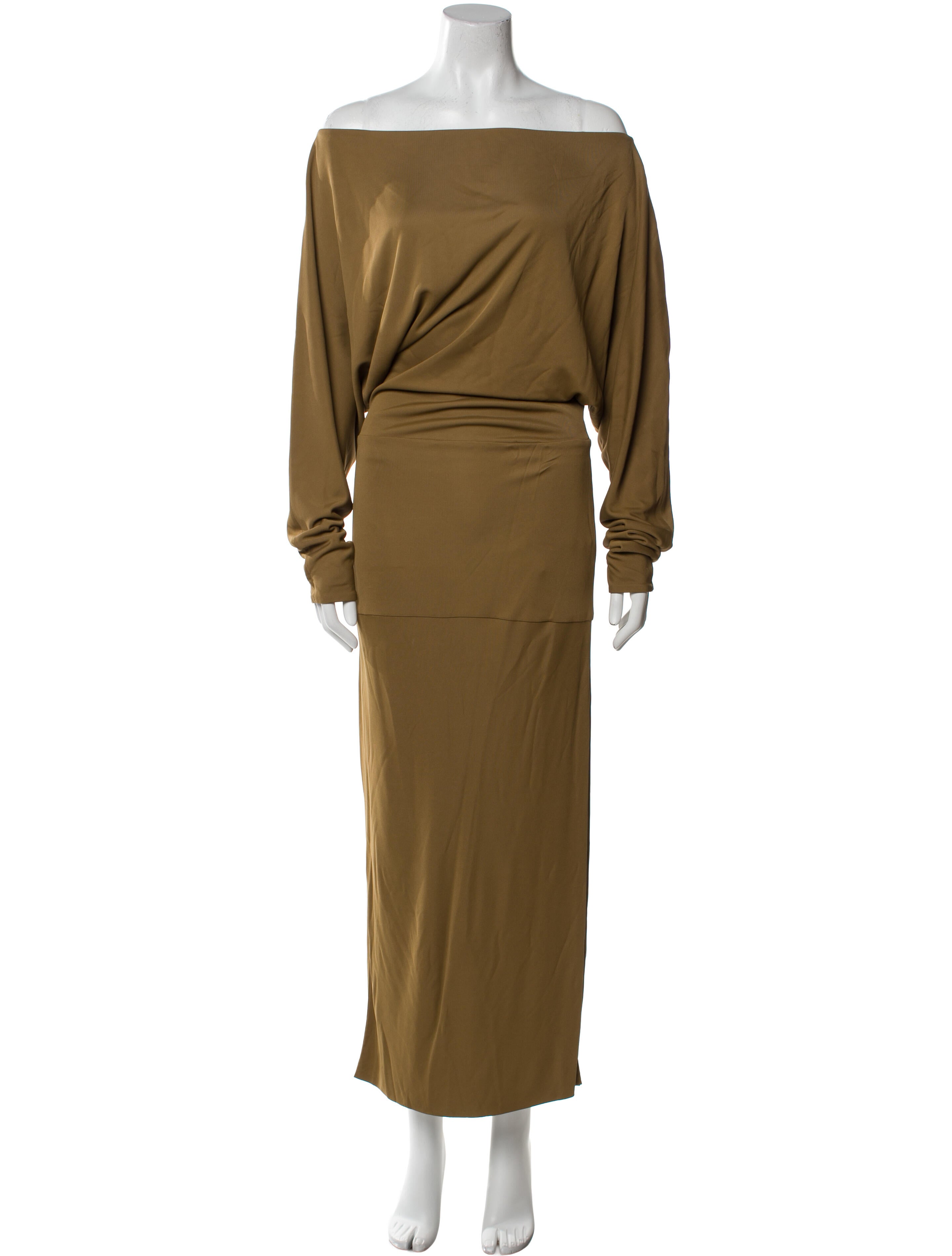 Khaite Off-The-Shoulder Long Dress