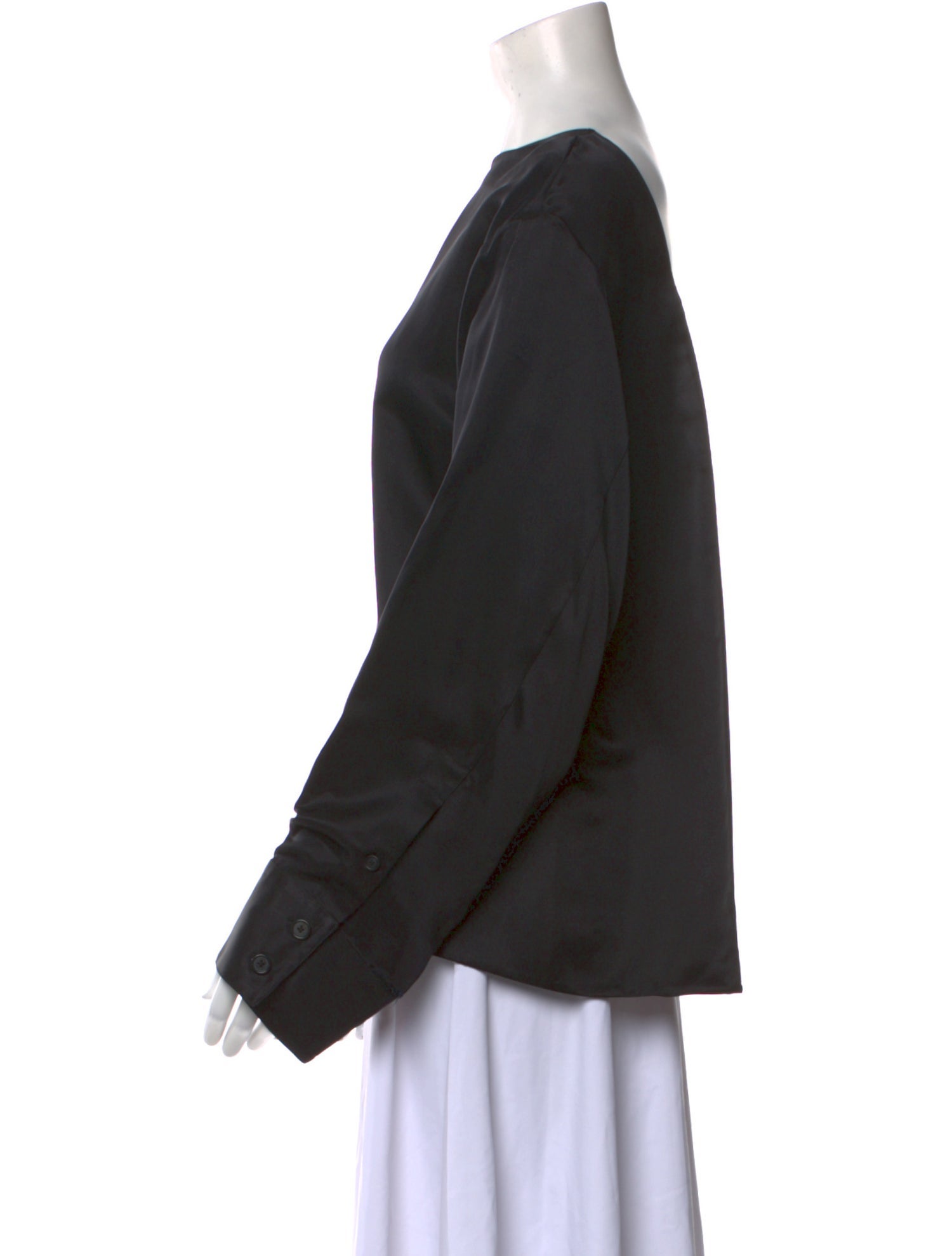 Khaite Bateau Neckline Long Sleeve Blouse w/ Tags