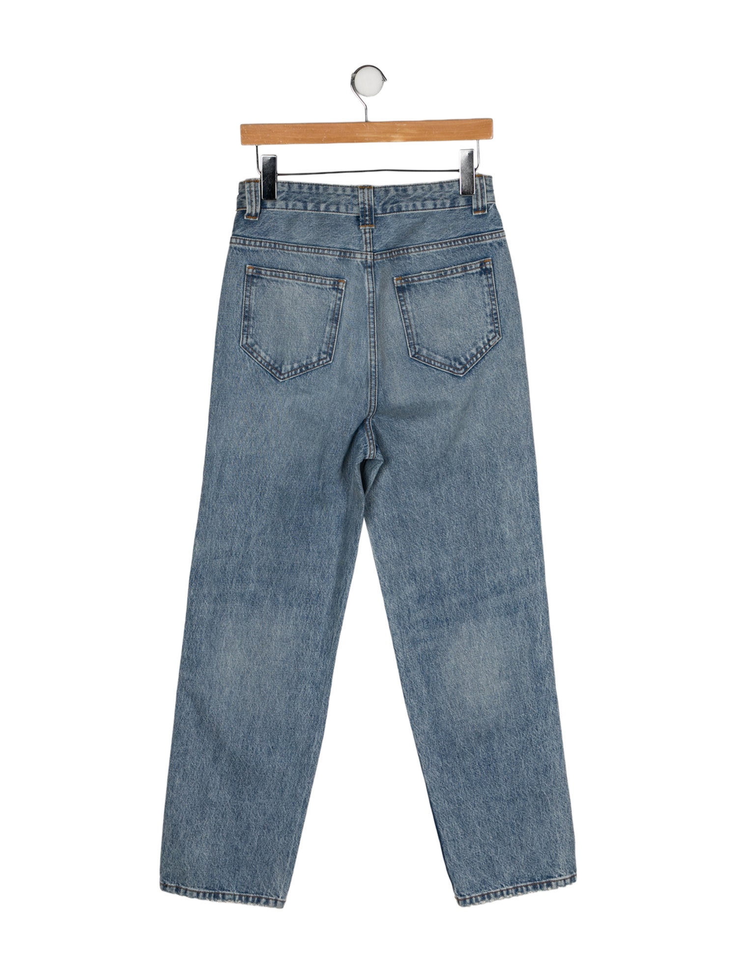 Khaite High-Rise Straight Leg Jeans