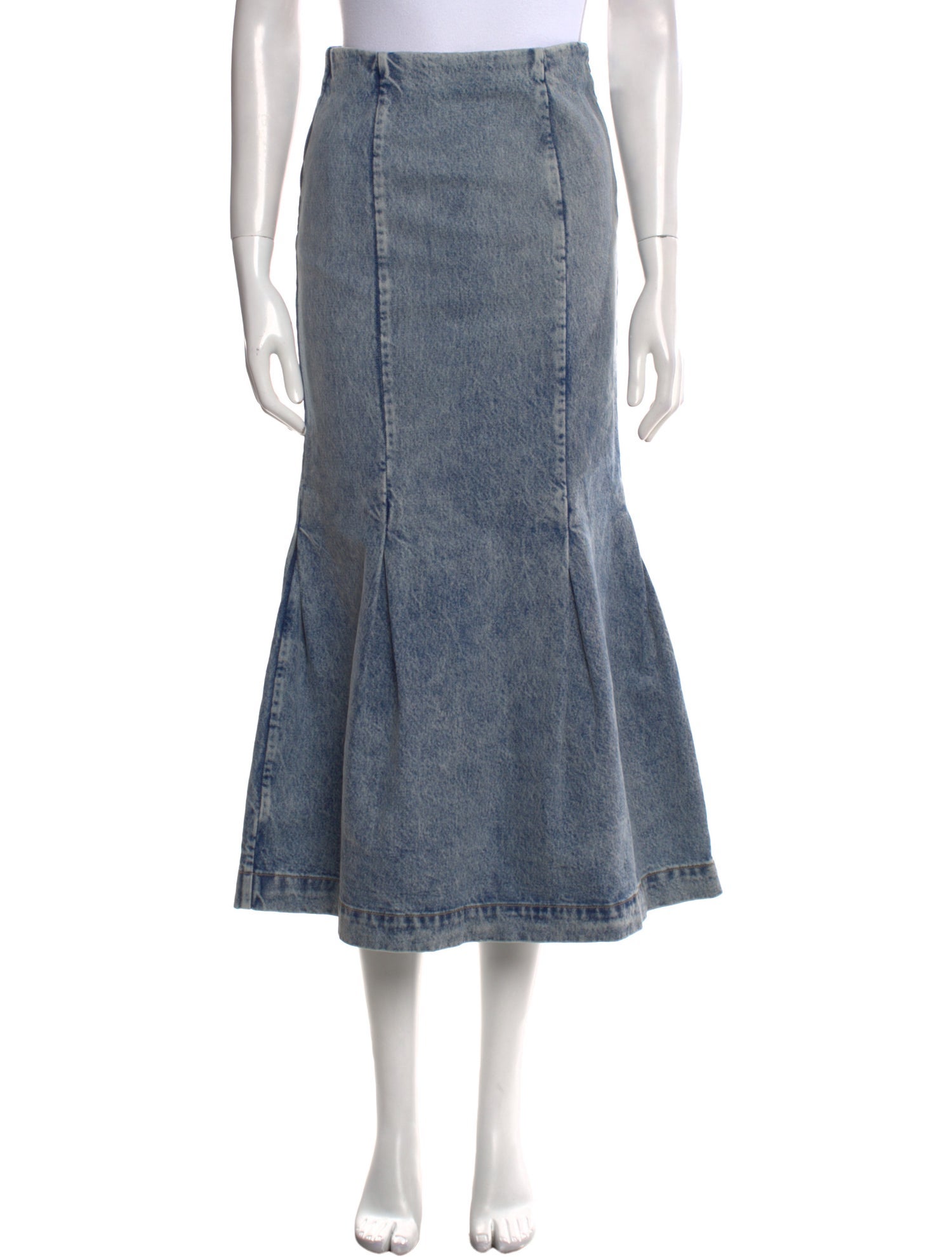 Khaite Pleated Accents Midi Length Skirt