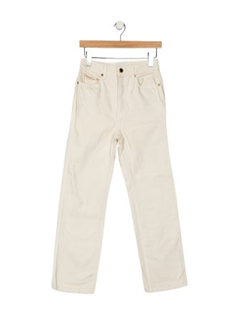 Khaite High-Rise Straight Leg Jeans