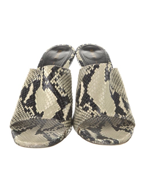 Khaite Embossed Leather Animal Print Slides