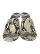 Khaite Embossed Leather Animal Print Slides