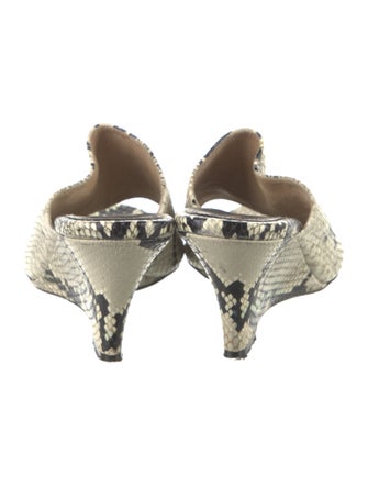 Khaite Embossed Leather Animal Print Slides