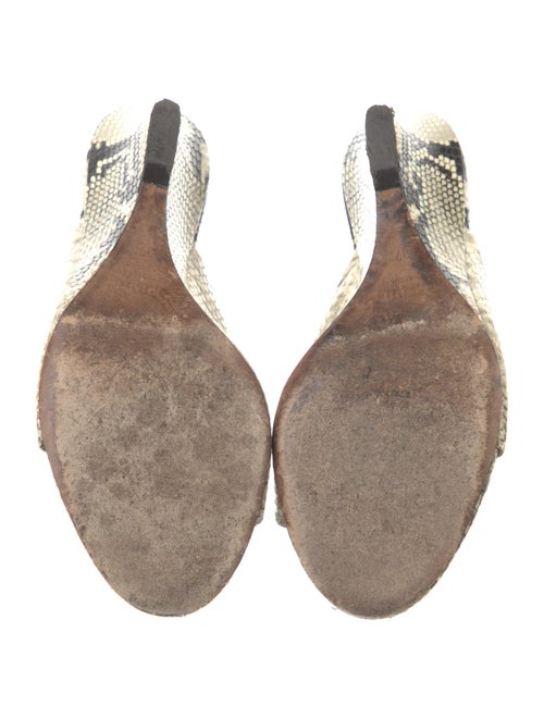 Khaite Embossed Leather Animal Print Slides