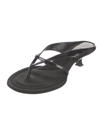Khaite Patent Leather Slides