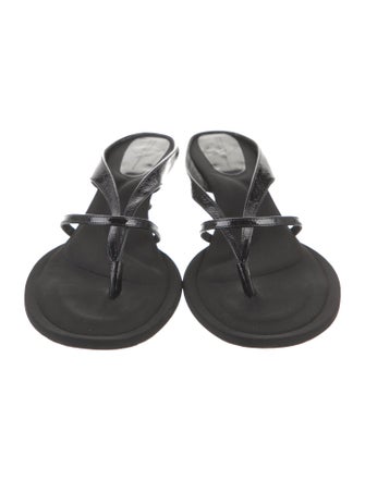 Khaite Patent Leather Slides