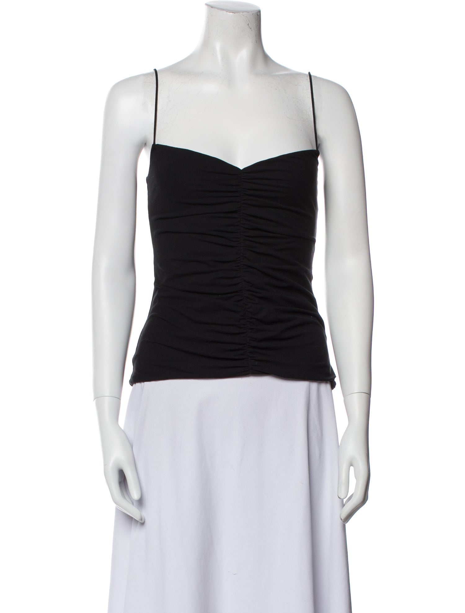 Khaite Square Neckline Sleeveless Top