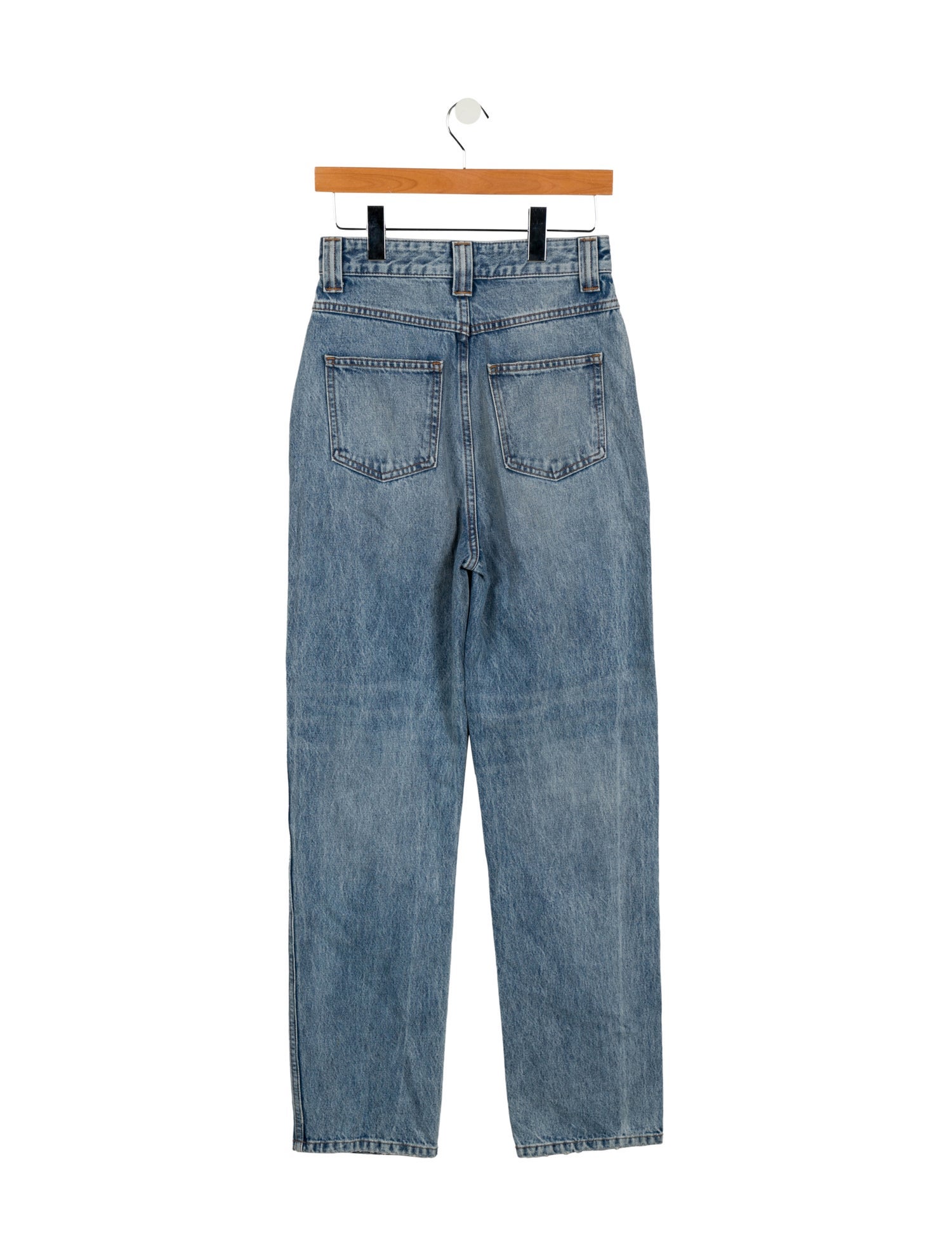 Khaite High-Rise Straight Leg Jeans