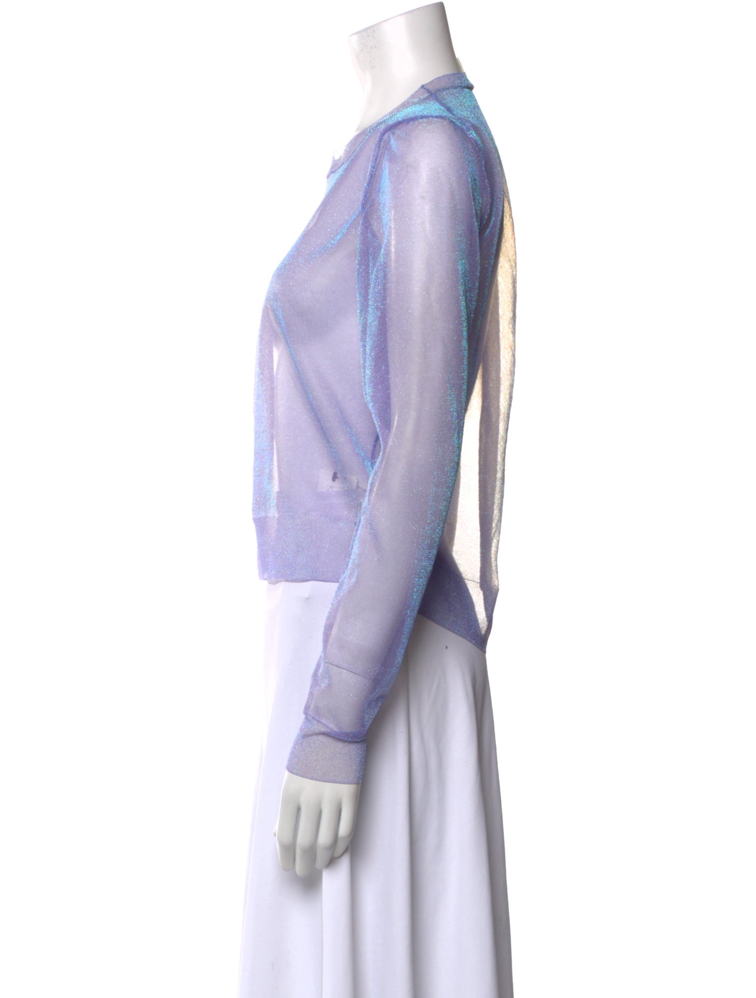 Khaite Crew Neck Long Sleeve Crop Top