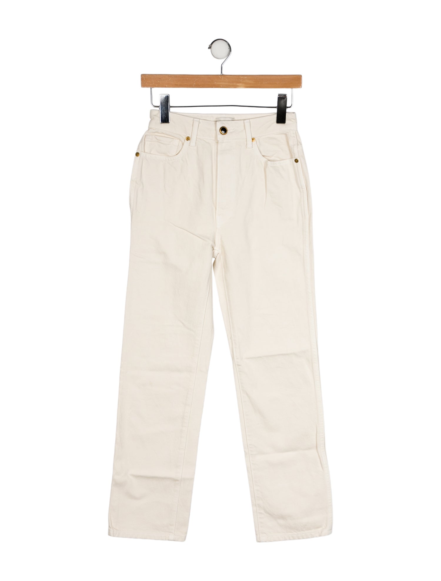 Khaite High-Rise Straight Leg Jeans