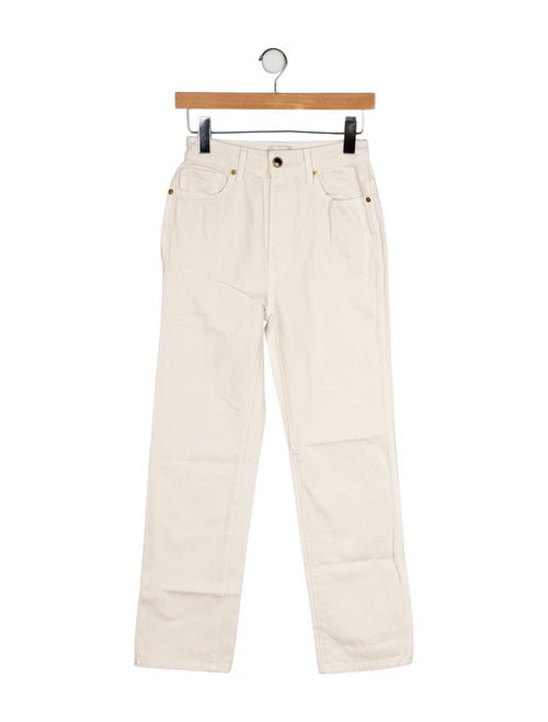 Khaite High-Rise Straight Leg Jeans