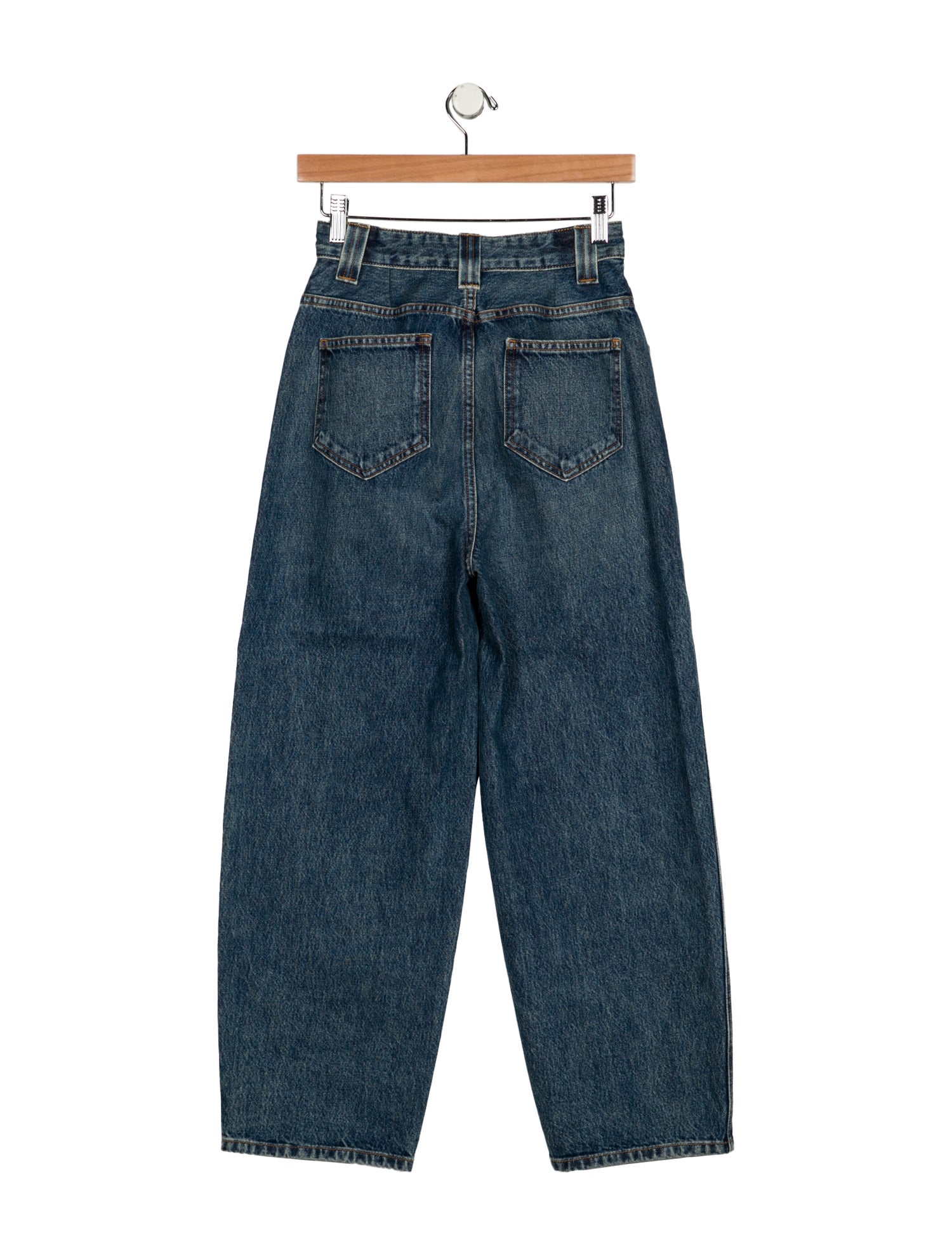 Khaite High-Rise Straight Leg Jeans