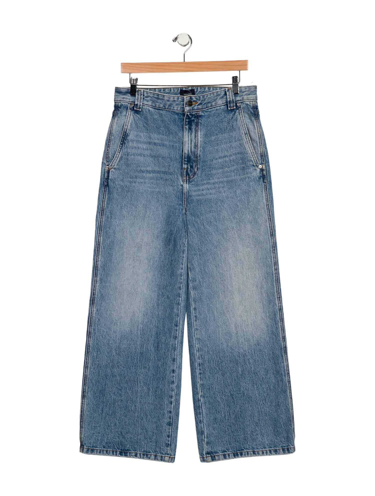 Khaite High-Rise Wide Leg Jeans