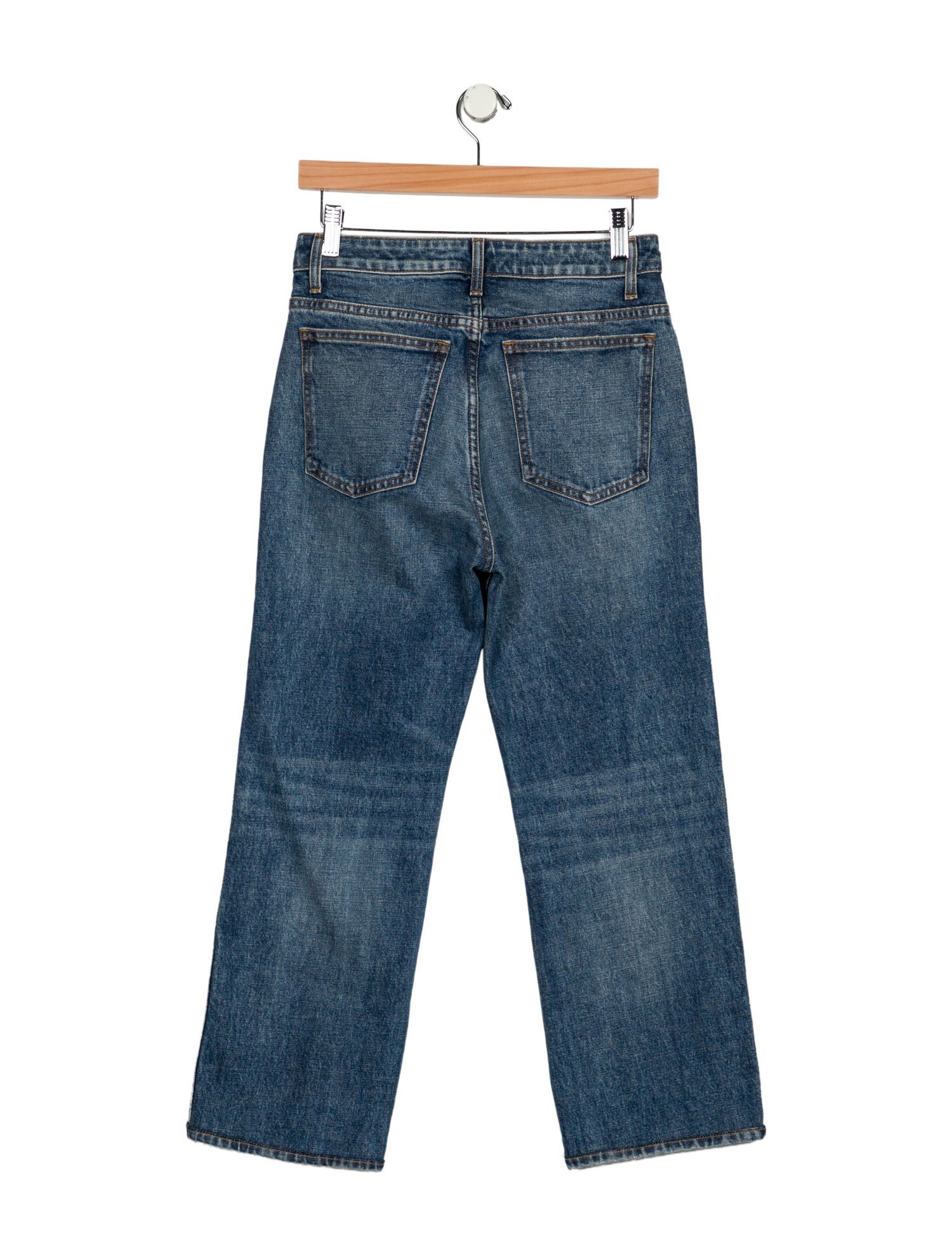 Khaite High-Rise Straight Leg Jeans