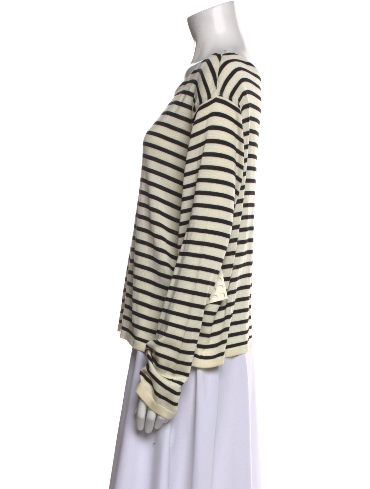 Khaite Silk Striped T-Shirt