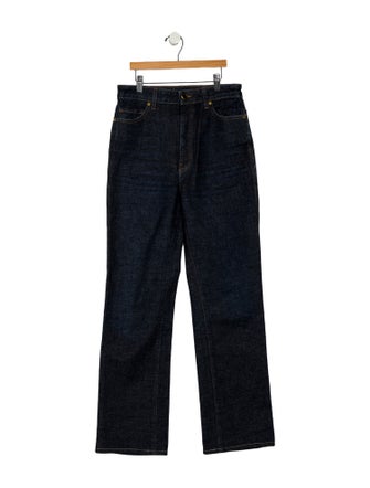 Khaite High-Rise Straight Leg Jeans