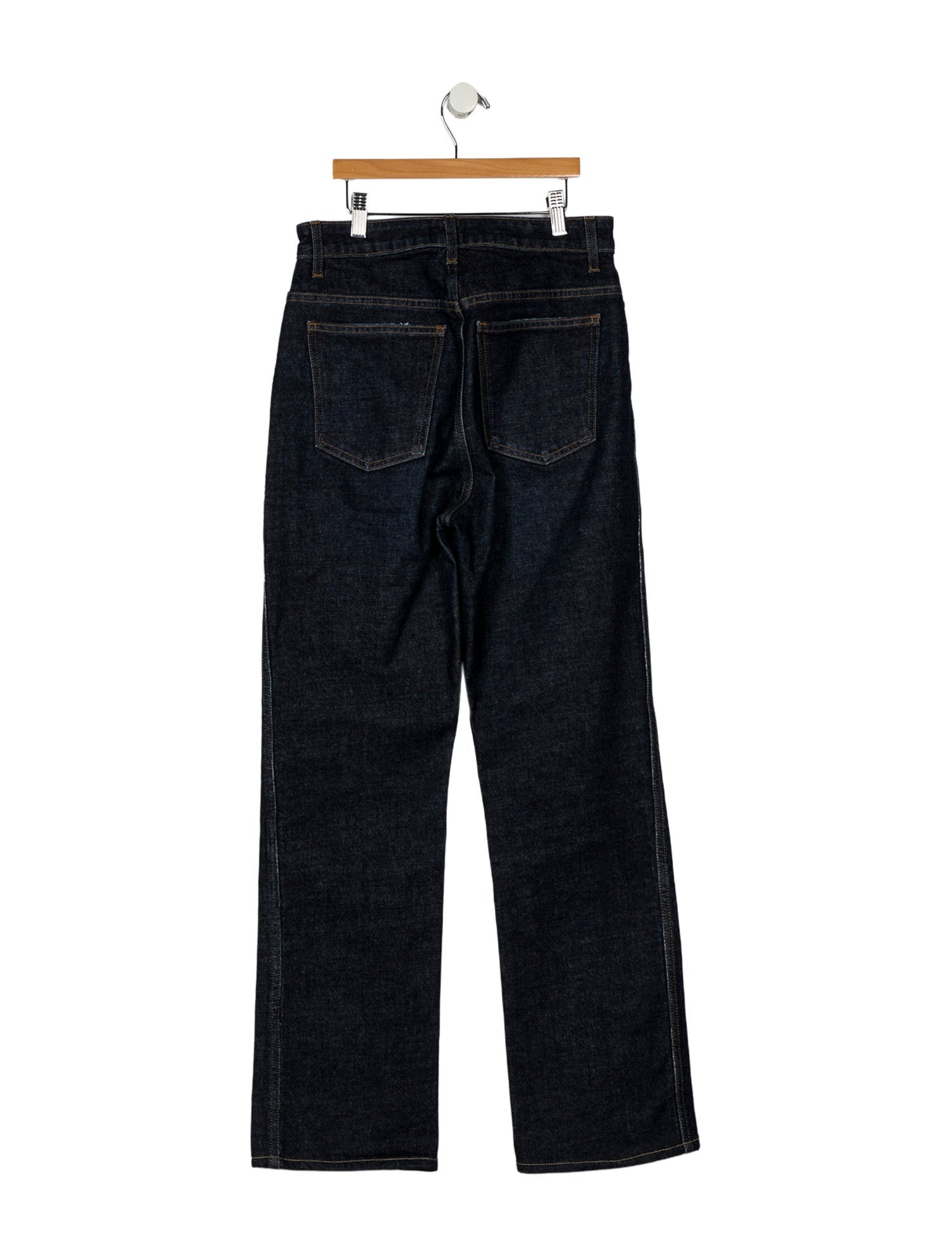 Khaite High-Rise Straight Leg Jeans