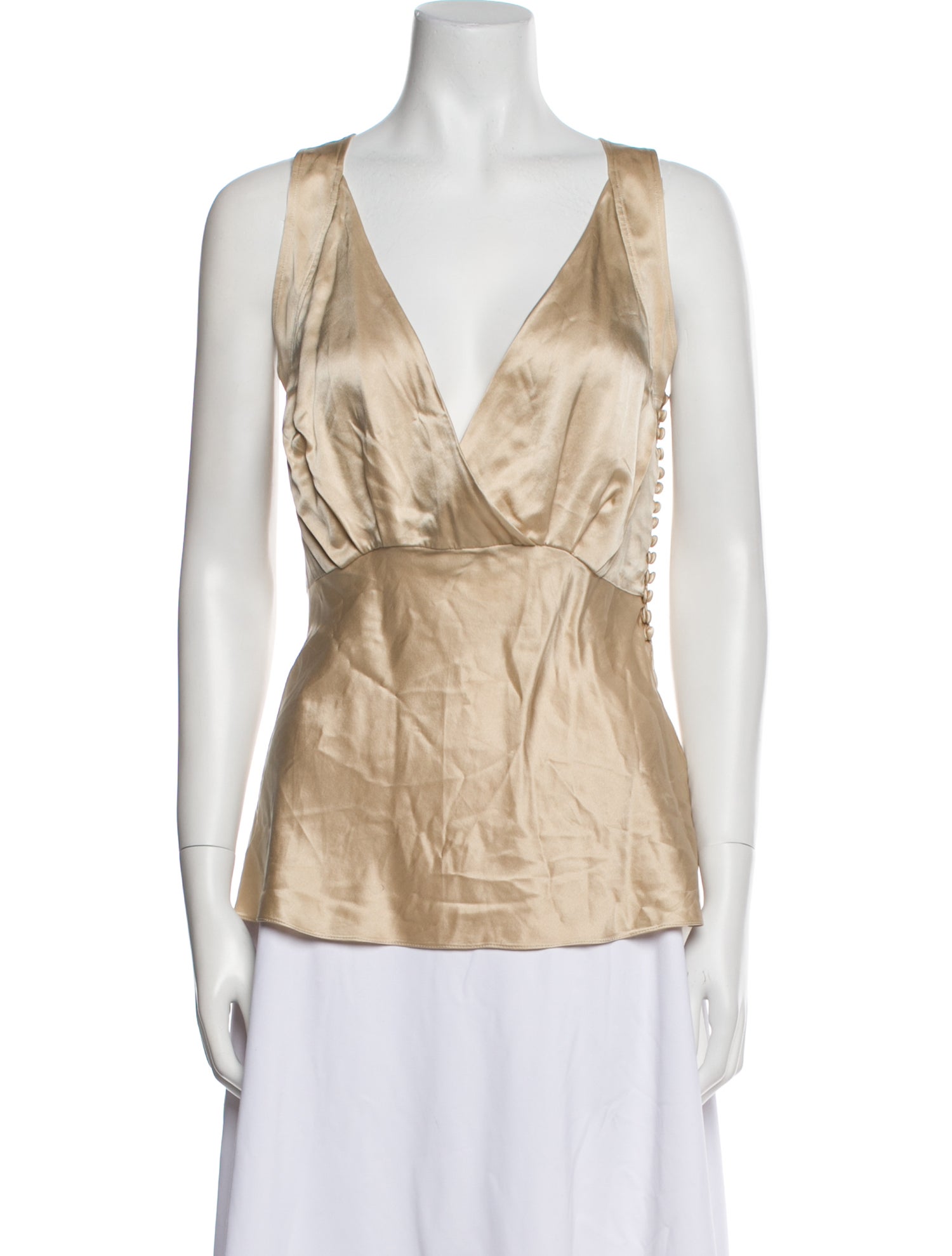 Khaite Silk V-Neck Top