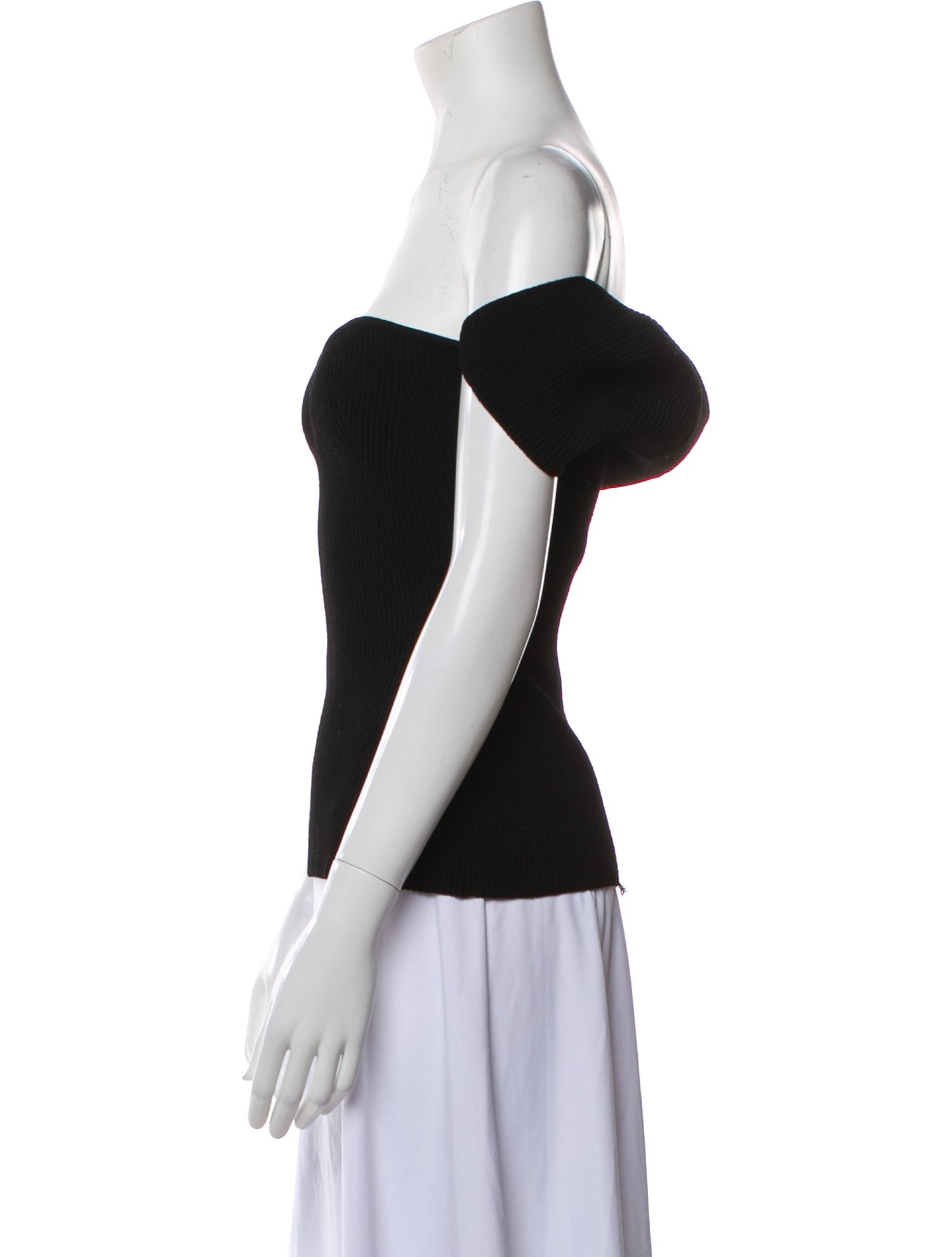 Khaite Off-The-Shoulder Short Sleeve Top