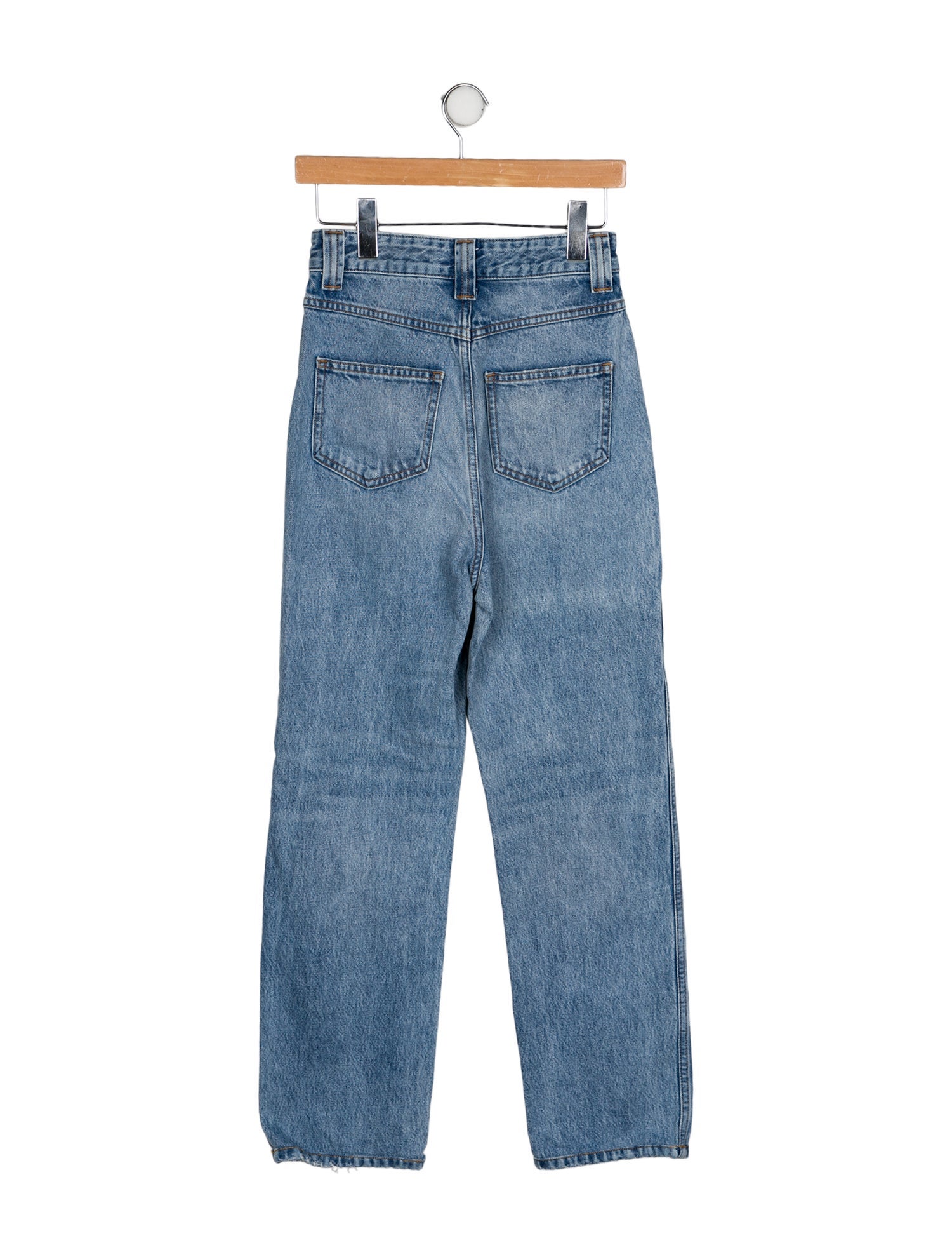 Khaite High-Rise Straight Leg Jeans
