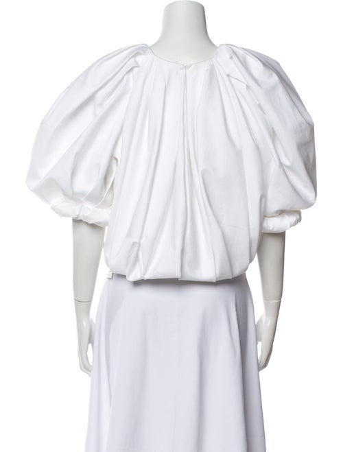 Khaite Crew Neck Three-Quarter Sleeve Crop Top