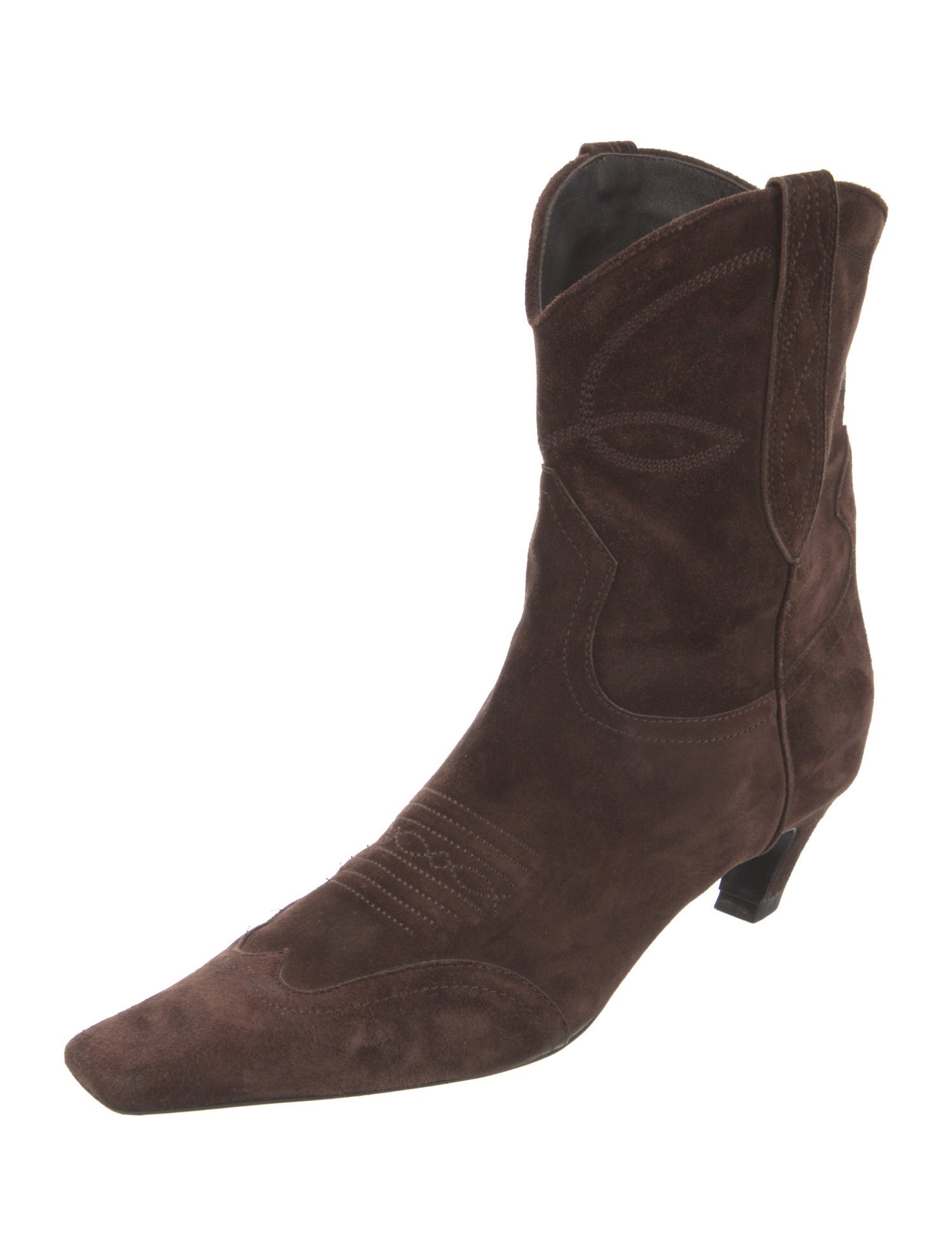Khaite Suede Western Boots