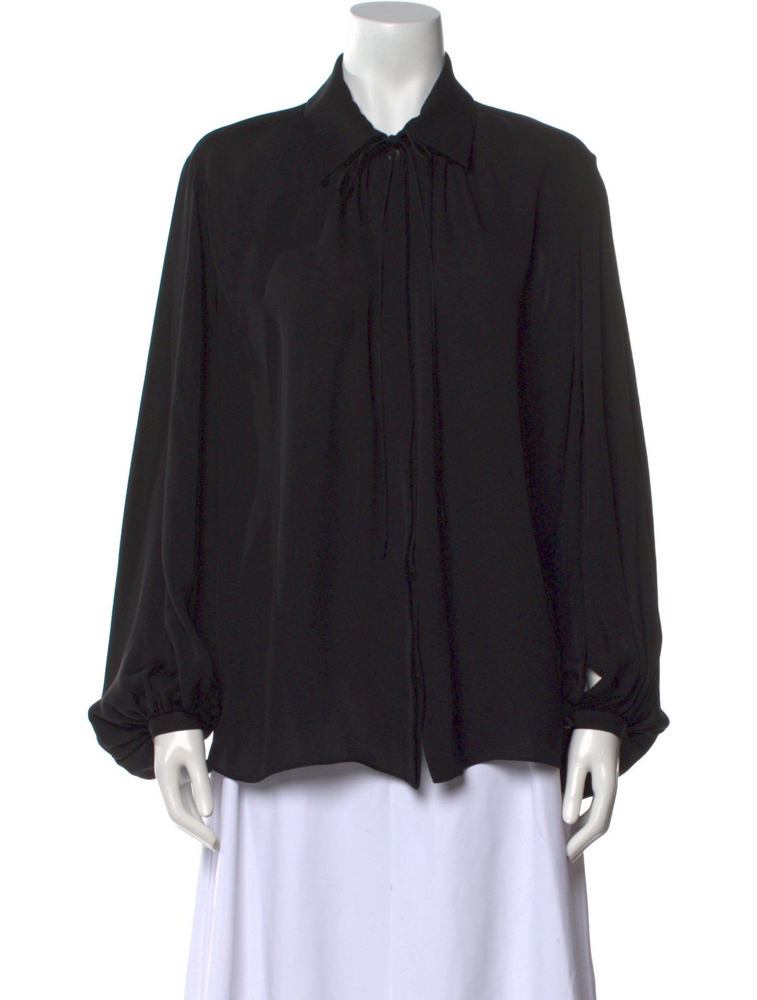 Khaite Silk Long Sleeve Blouse
