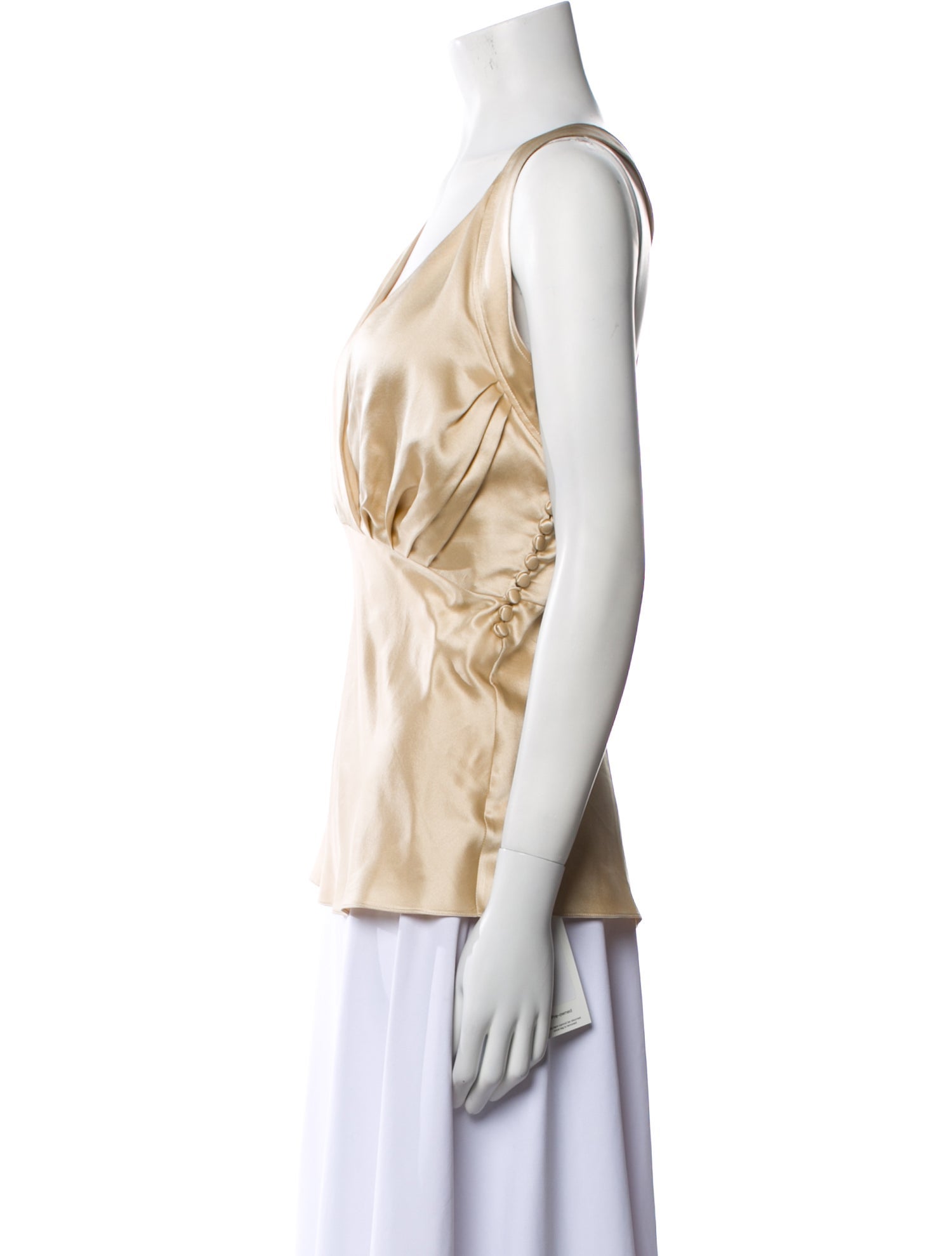 Khaite Silk V-Neck Blouse w/ Tags