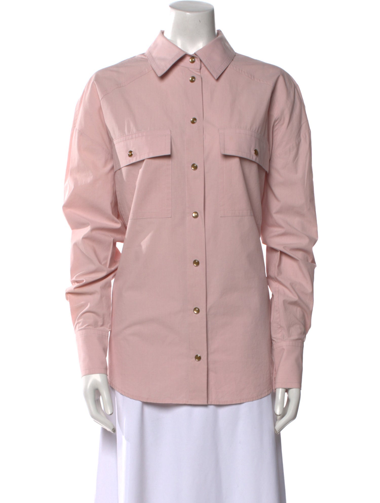 Khaite Long Sleeve Button-Up Top