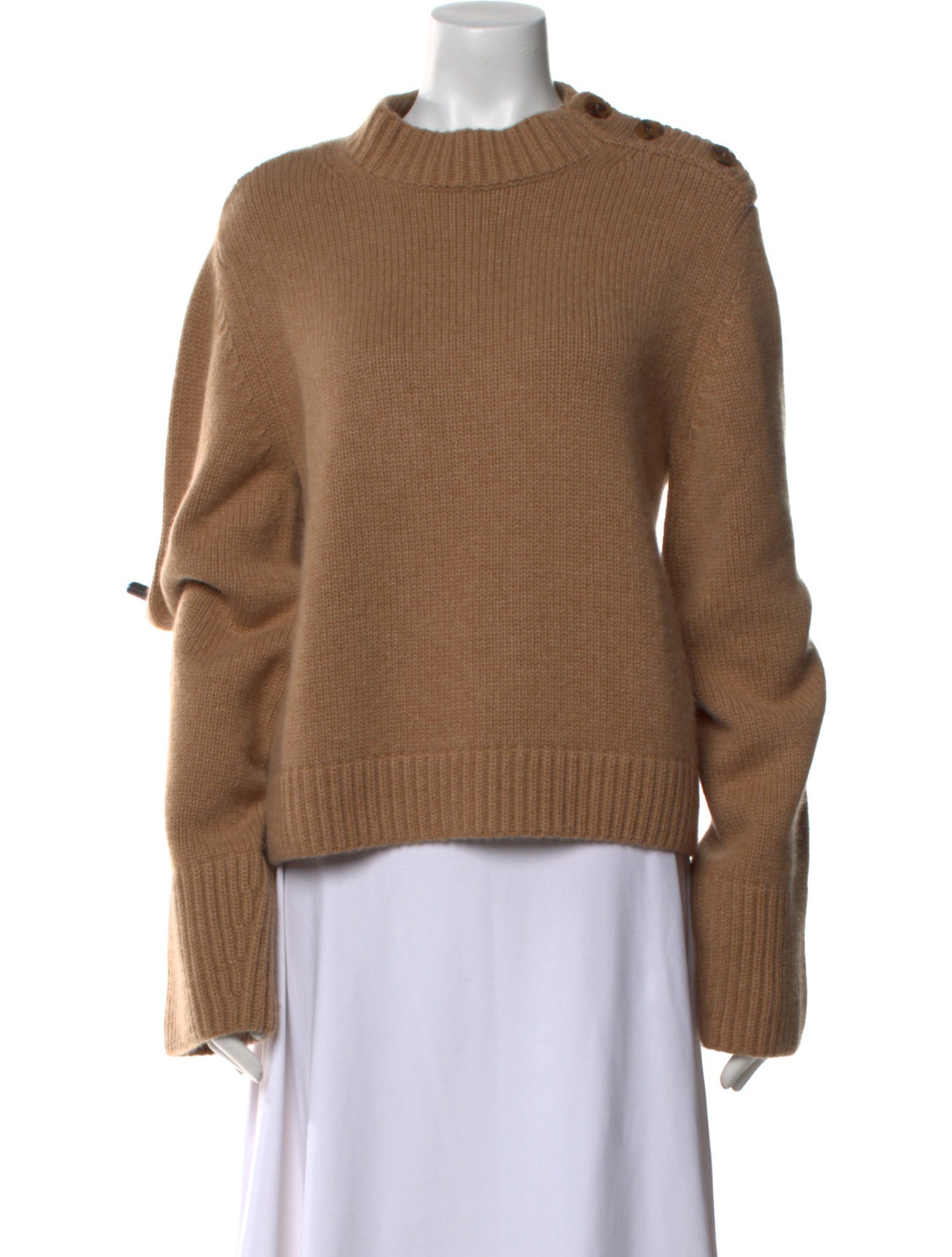 Khaite Cashmere Mock Neck Sweater