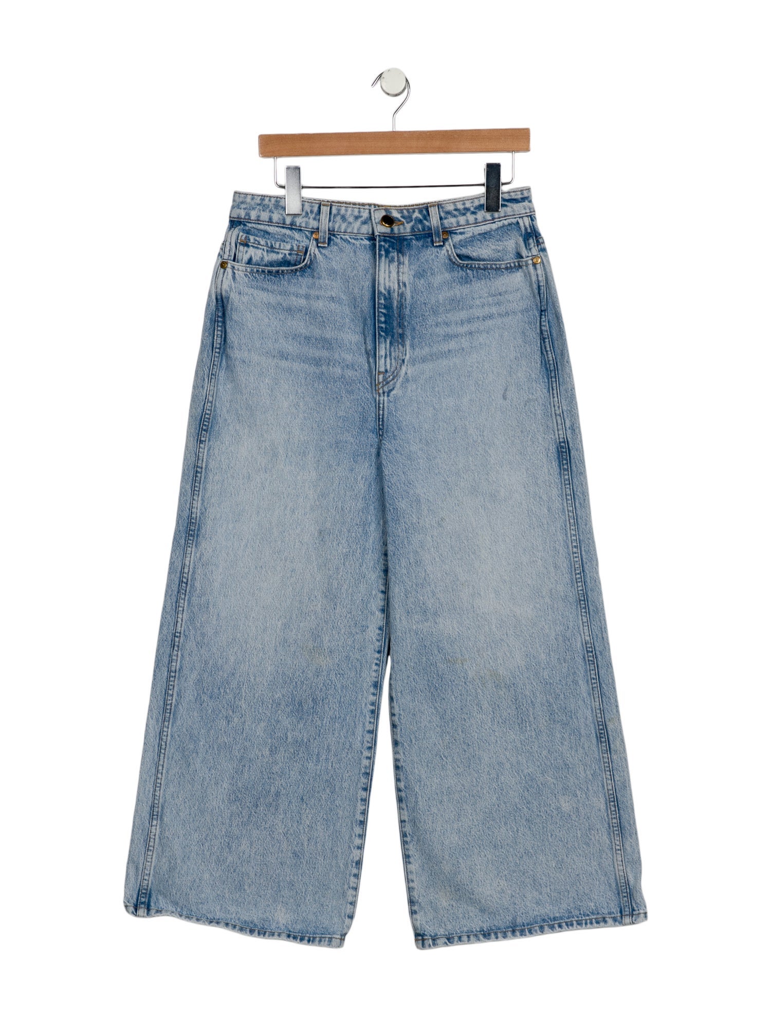 Khaite High-Rise Wide Leg Jeans