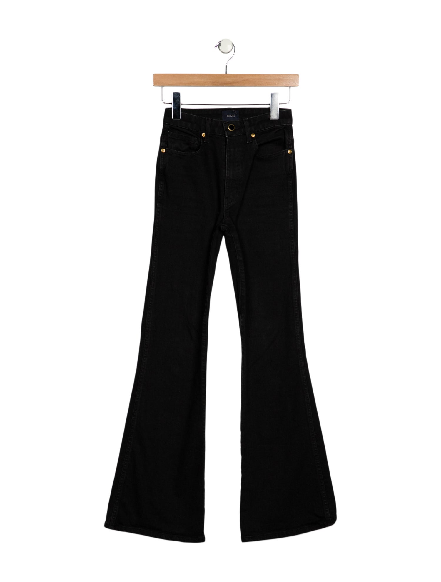 Khaite Mid-Rise Wide Leg Jeans