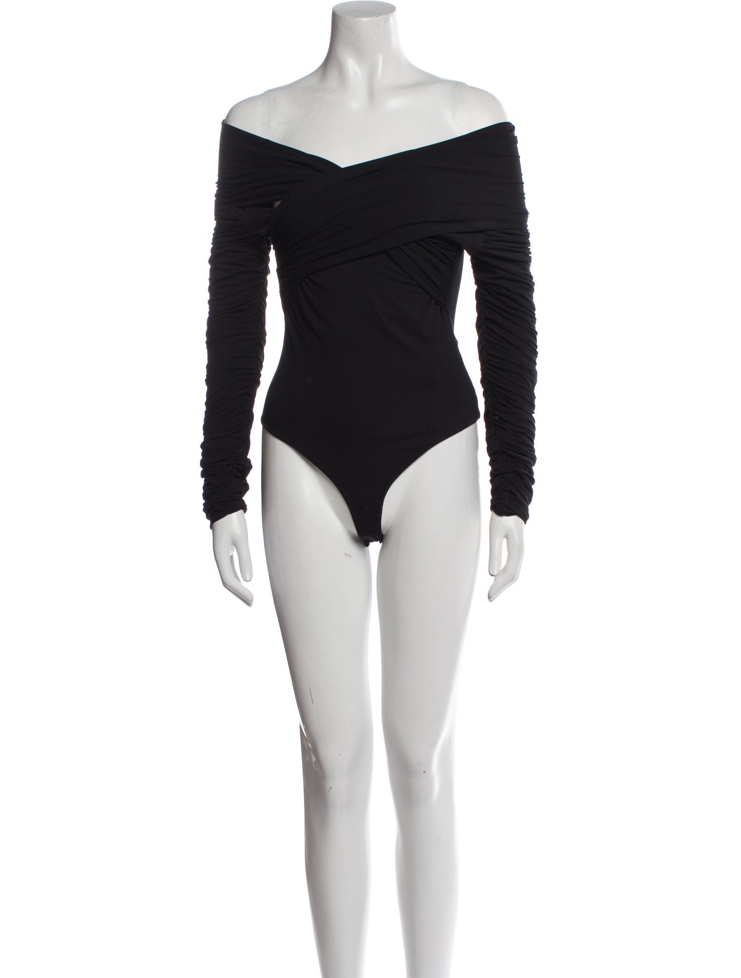 Khaite Off-The-Shoulder Long Sleeve Bodysuit