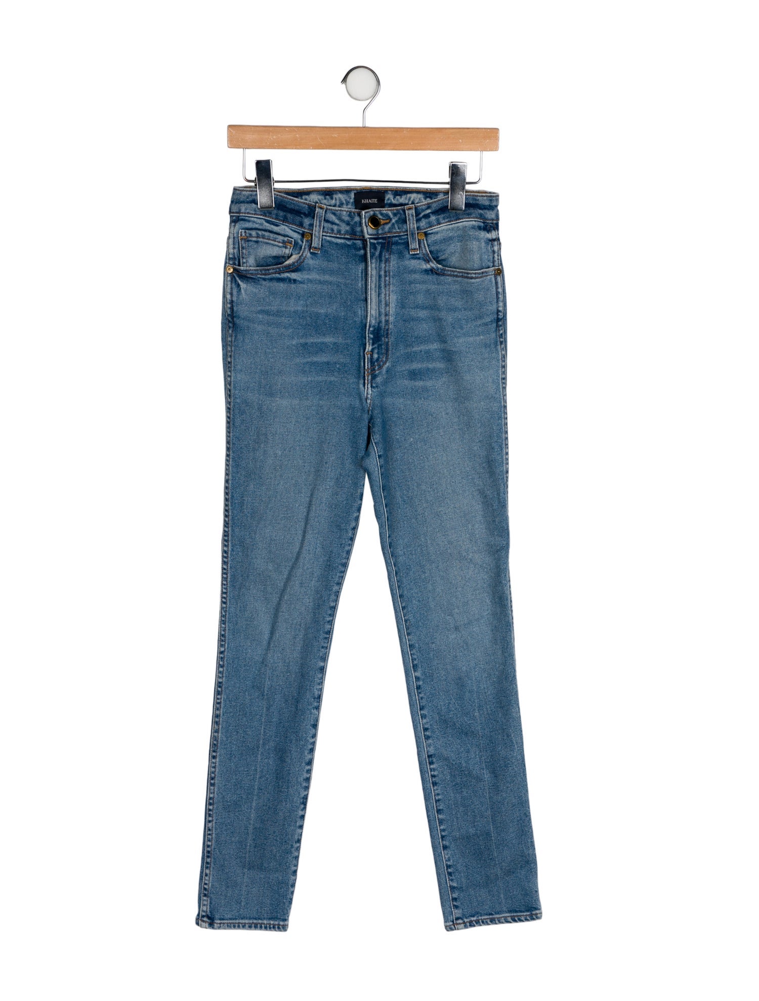 Khaite Mid-Rise Skinny Leg Jeans