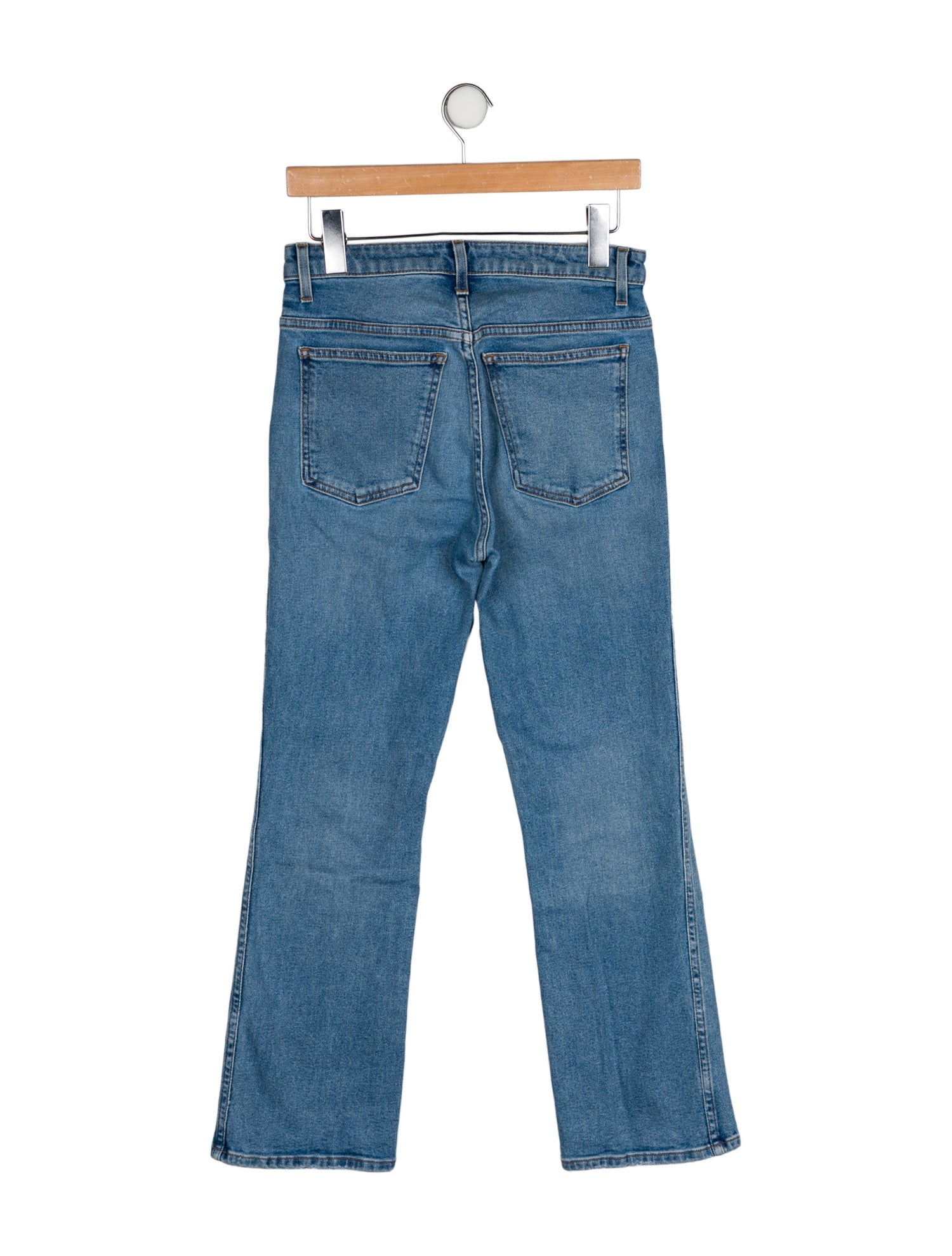 Khaite Mid-Rise Straight Leg Jeans